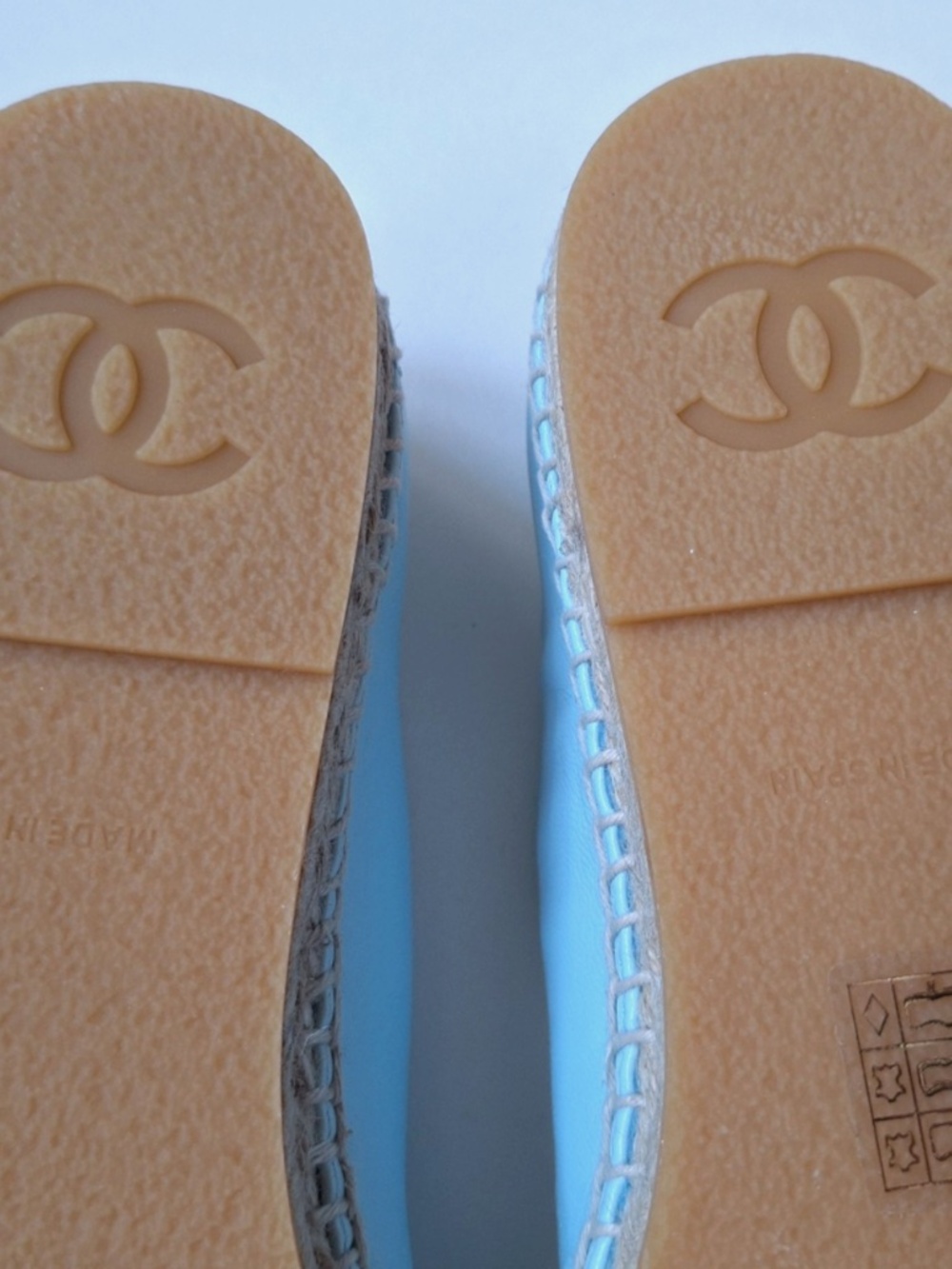 NOT FOR SALE: CHANEL 26S Lambskin Mary Jane Light Blue Espadrilles 2026 - Picture 8 of 11
